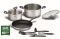 Набір посуду Tefal Daily Cook, 11предметів, нержавіюча сталь, бакеліт, скло