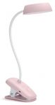 Лампа настольна Philips LED Reading Desk lamp Donutclip 3W, 4000K, 1200mAh (Lithium battery), рожевий