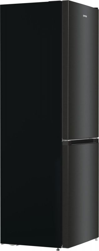 Холодильник з нижн. мороз. камерою Gorenje NRKE62BXL 185х60х60см, 2 двері, 203( 99)л, А++, NoFrost+ , LED дисплей, Зона св-ті, чорний