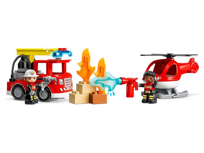 Конструктор LEGO DUPLO Пожежна частина та гвинтокрил