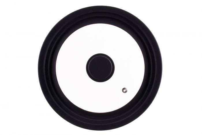 Кришка універсальна ARDESTO Black Mars, Smart, 20х22х24см, термостійке скло, силікон