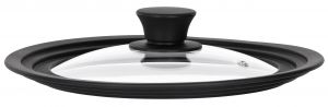Кришка універсальна ARDESTO Black Mars, Smart, 20х22х24см, термостійке скло, силікон