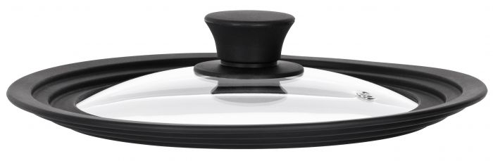 Кришка універсальна ARDESTO Black Mars, Smart, 20х22х24см, термостійке скло, силікон