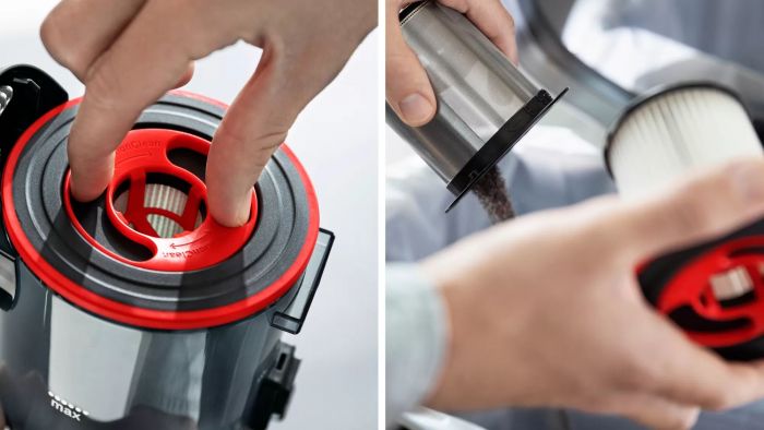 Пилосос Bosch безпровідний, конт пил -0.3л, автон. робота до 40хв, вага-2.9кг, НЕРА, червоний