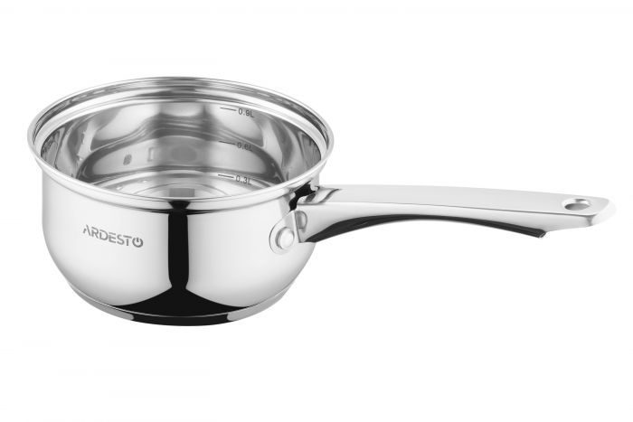 Ківш зі скляною кришкою ARDESTO Gemini Gourmet Spoleto, 1л, нержавіюча сталь