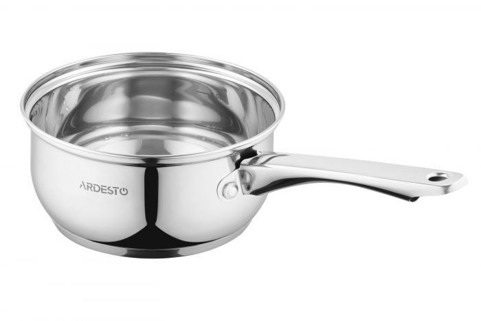 Ківш зі скляною кришкою ARDESTO Gemini Gourmet Spoleto, 1.4л, нержавіюча сталь