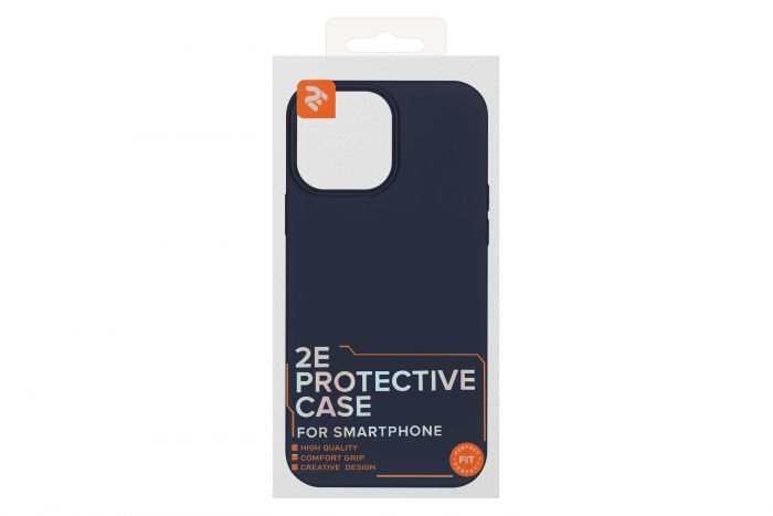 Чохол 2Е Basic для Apple iPhone 14 Pro Max, Liquid Silicone, Midnight Blue