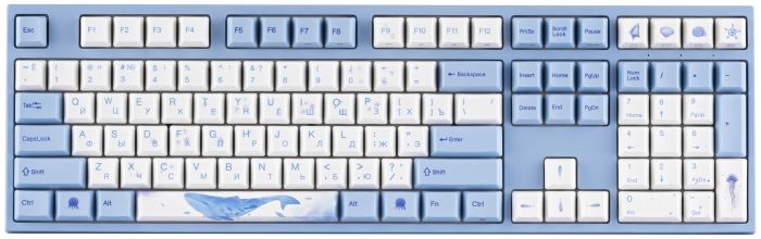 Клавіатура Varmilo VEA108 Sea Melody Cherry Mx Blue Multicolor
