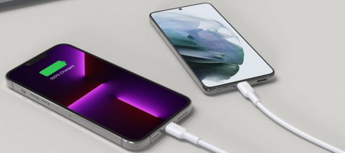 Зарядний пристрій мережевий Belkin 65Вт 2хUSB-С GAN PD PPS, кабель USB-С > USB-C, 2м, білий