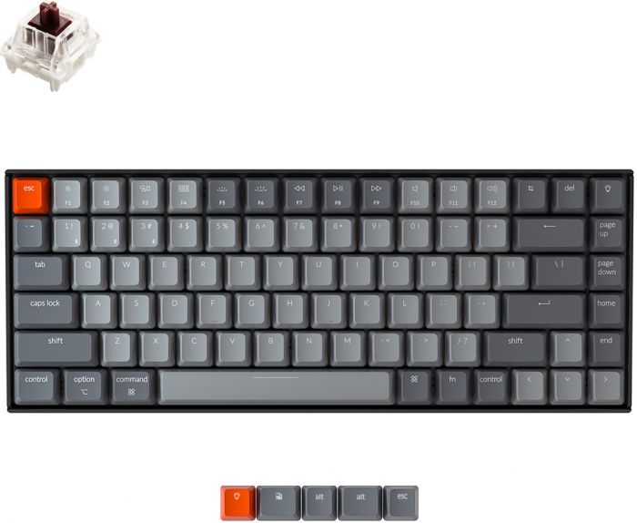 Клавіатура Keychron K2 84 Key Gateron G PRO Brown Hot-Swap RGB WL UA Black