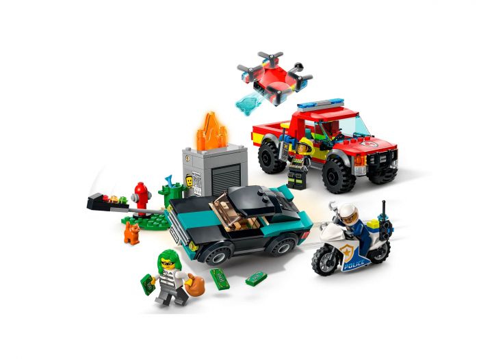 Конструктор LEGO City Пожежна рятувальна служба і поліцейське переслідування