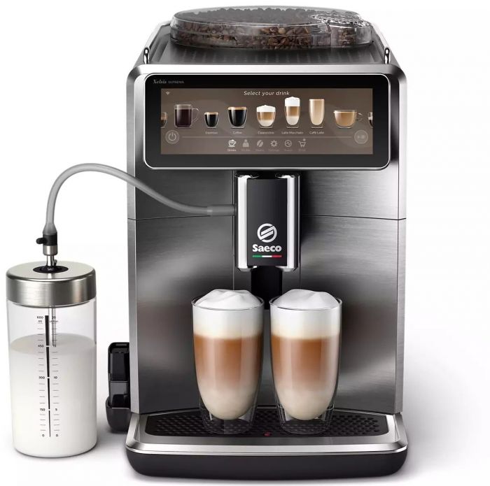 Кавомашина Saeco Xelsis Deluxe 1.7л, зерно + мелена, автомат.капучинатор, авторецептів - 22, сріблястий