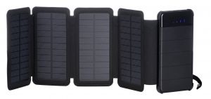 Акумулятор портативний літій-іонний Power Bank 2E Solar 8000мА·год, вбудований LED-ліхтар, чорний