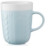 Чашка Ardesto Кnitti, 330 мл, блакитна, порцеляна