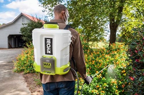 Обприскувач садовий акумуляторний Ryobi RY36BPSA-0, ранцевий, MAX POWER 36В, 15л, витрата 0.6-2.5л/хв, комплект насадок, без АКБ та ЗП