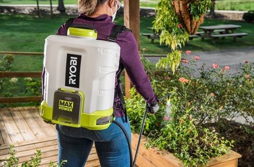 Обприскувач садовий акумуляторний Ryobi RY36BPSA-0, ранцевий, MAX POWER 36В, 15л, витрата 0.6-2.5л/хв, комплект насадок, без АКБ та ЗП