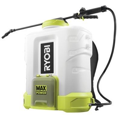 Обприскувач садовий акумуляторний Ryobi RY36BPSA-0, ранцевий, MAX POWER 36В, 15л, витрата 0.6-2.5л/хв, комплект насадок, без АКБ та ЗП