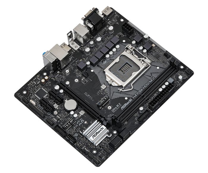 Материнська плата ASRock H470M-HDV/M.2 s1200 H470 2xDDR4 HDMI-DVI-VGA M.2 mATX
