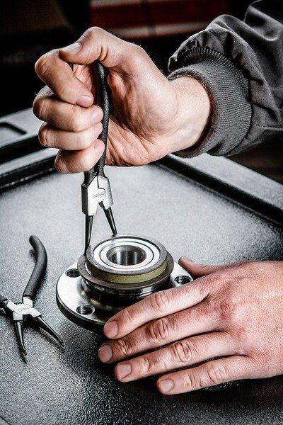 Щипці для стопорних кілець Neo Tools, набір 4 шт., CrV, 2х170мм та 2х180мм