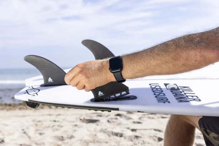 Ремінець UAG для Apple Watch 45/44/42 Torquay, Black-Turquoise