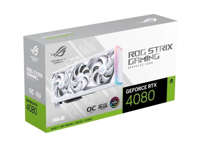 Відеокарта ASUS GeForce RTX 4080 16GB GDDR6X GAMING OC WHITE ROG-STRIX-RTX4080-O16G-WHITE