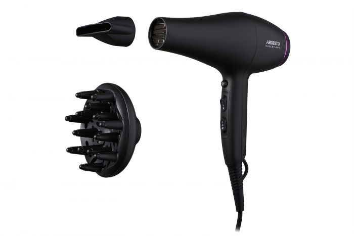 Фен ARDESTO Violet PRO HD-Y222PRO, 1850-2200Вт, 2 швидкості, 3 темп.режима, дифузор, чорний