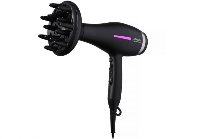 Фен ARDESTO Violet PRO HD-Y223PRO, 1850-2200Вт, 2 швидкості , 3 темп.режими, дифузор, чорний