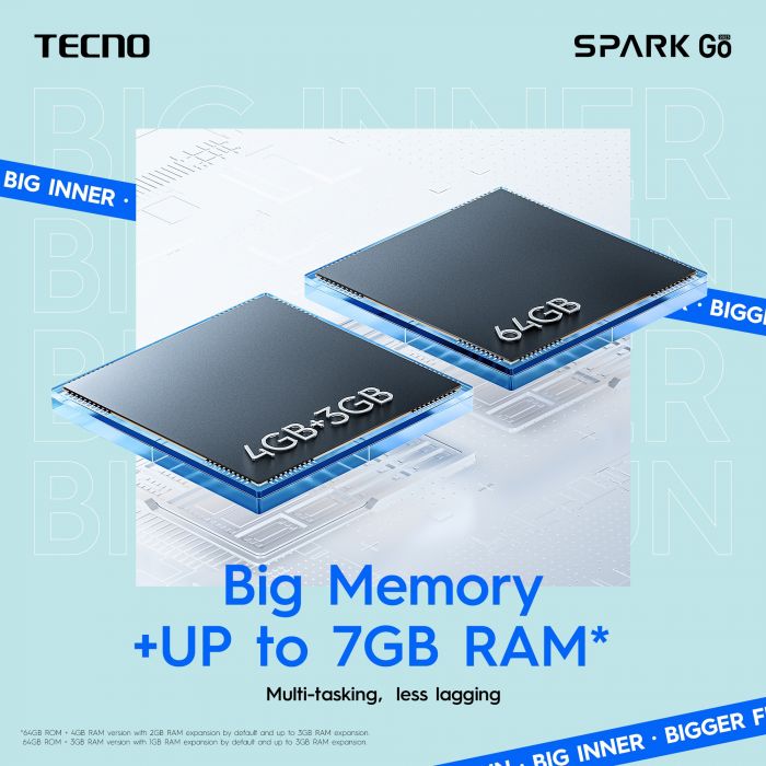 Смартфон TECNO Spark Go 2023 (BF7) 4/64Gb 2SIM Uyuni Blue