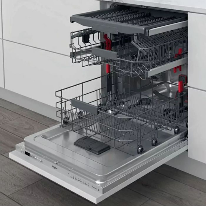Посудомийна машина Whirlpool вбудовувана, 14компл., A+++, 60см, дисплей, 3й кошик, білий