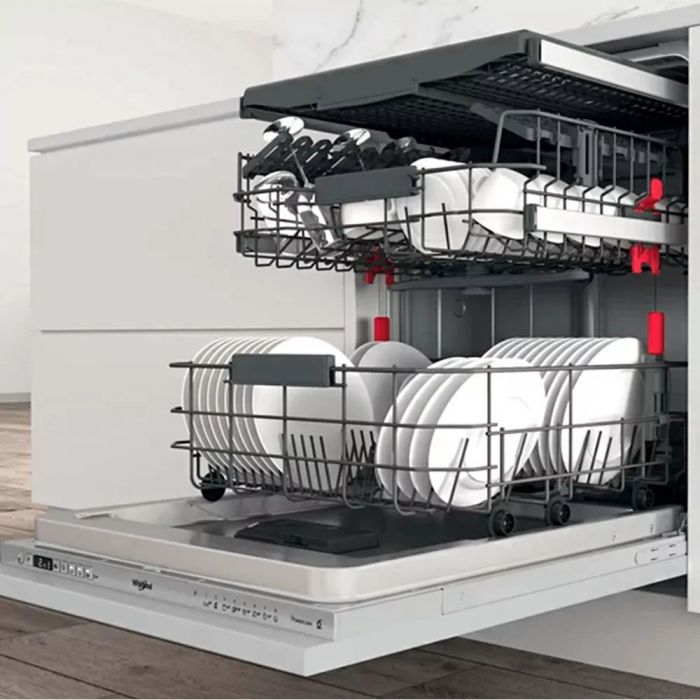Посудомийна машина Whirlpool вбудовувана, 14компл., A+++, 60см, дисплей, 3й кошик, білий