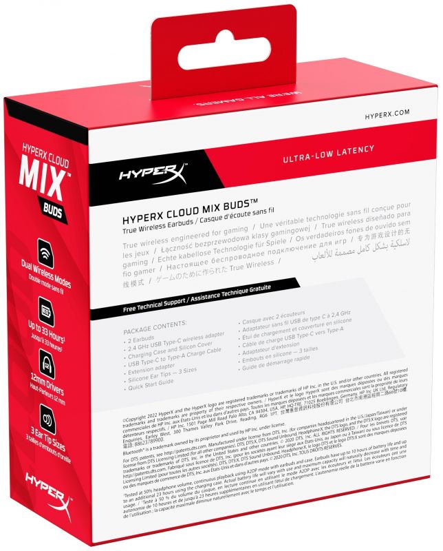Гарнітура HyperX Cloud MIX Buds WL Black