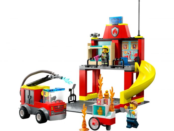 Конструктор LEGO City Пожежне депо та пожежна машина