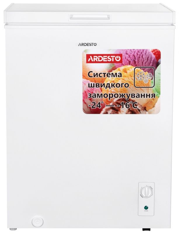 Морозильна скриня ARDESTO, 143л, E, ST, режим холодильника, білий