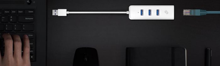 Мережевий адаптер TP-LINK UE330 USB3.0 to GE 3xUSB3.0 HUB