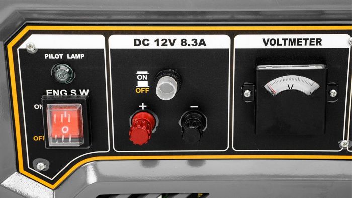 Генератор бензиновий GRAPHITE 58G904, 2.0/2.2кВт, 1х12В та 2х230В (16А), бак 15л, 360г/кВтГ, 40 кг