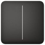 Кнопка для двоклавішного вимикача Ajax SoloButton 2-gang for LightSwitch, Jeweler, бездротовий, чорний