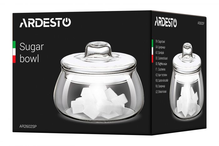 Цукорниця ARDESTO, 500мл, боросилікатне скло, прозорий