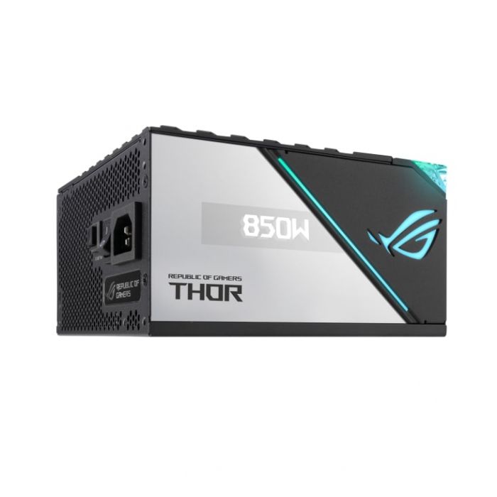 Блок живлення ASUS ROG THOR (850W), >90%, 80+ Platinum, 135мм, 1xMB 24pin(20+4), 2xCPU 8pin(4+4), 6xMolex, 10xSATA, 83xPCIe 8pin(6+2), Fully Modular, ARGB, ROG-THOR-850P2-GAMING