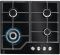 Варильна поверхня Electrolux газова на склі, 60см, чавун, чорний