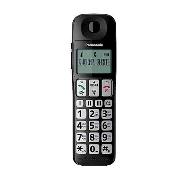 Радіотелефон DECT Panasonic KX-TGE110UCB, чорний