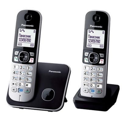 Радіотелефон DECT Panasonic KX-TG6812UAB, чорний