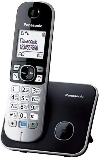 Радіотелефон DECT Panasonic KX-TG6811UAB, чорний