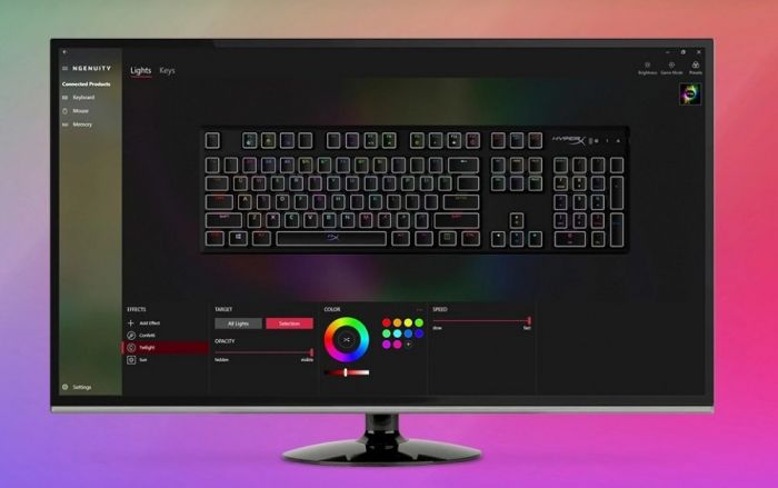Клавіатура HyperX Alloy Origins Aqua USB RGB PBT ENG/RU, Black