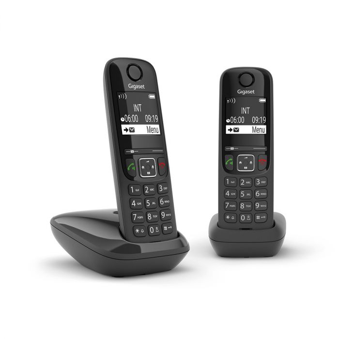 Радіотелефон DECT Gigaset AS690 DUO, чорний