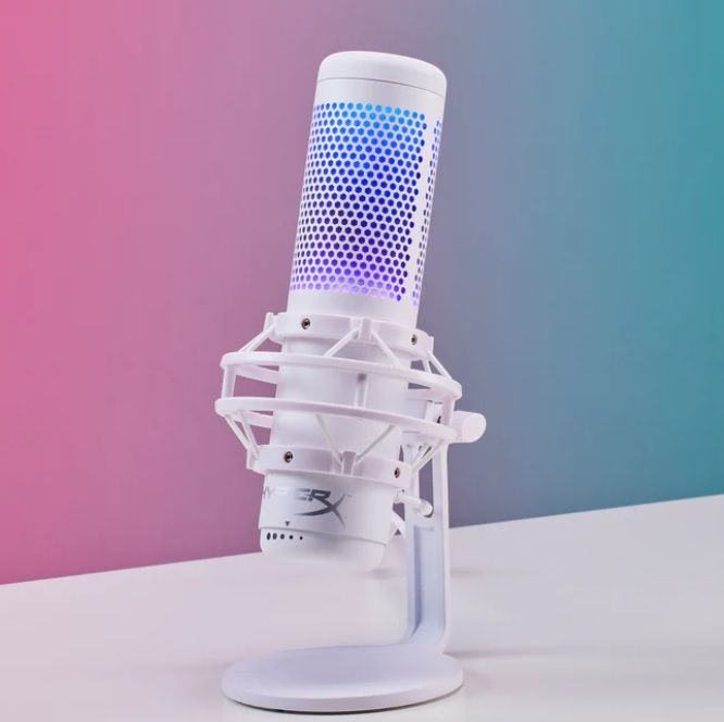 Мікрофон HyperX QuadCast S RGB, White/Grey