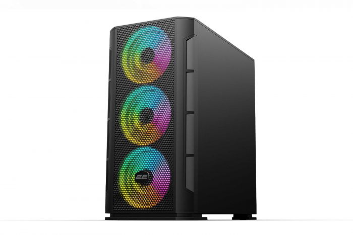 Корпус 2E GAMING Calleo GB700 без БЖ 2xUSB3.0, 1xUSB2.0, 4x120мм ARGB, VGA 320мм, LCS ready, контролер з пультом, TG Side Window, mATX, чорний
