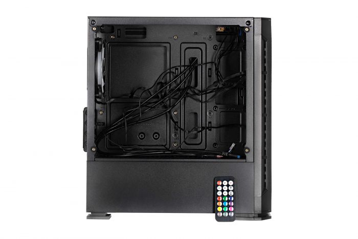Корпус 2E GAMING Calleo GB700 без БЖ 2xUSB3.0, 1xUSB2.0, 4x120мм ARGB, VGA 320мм, LCS ready, контролер з пультом, TG Side Window, mATX, чорний
