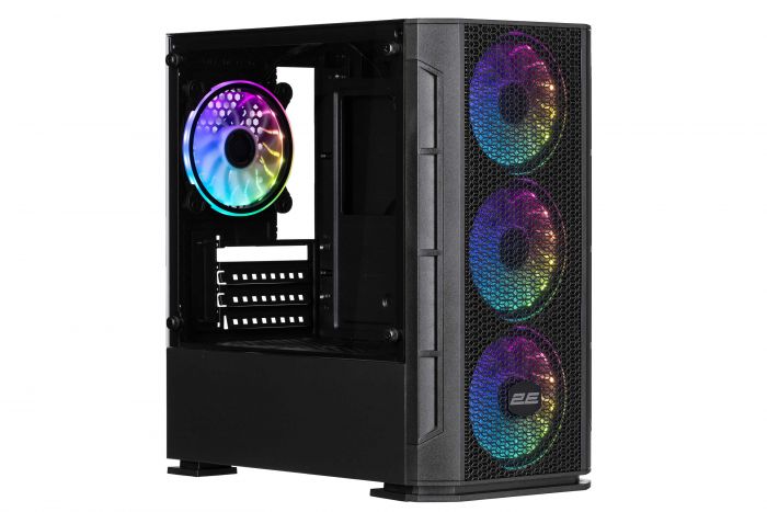 Корпус 2E GAMING Calleo GB700 без БЖ 2xUSB3.0, 1xUSB2.0, 4x120мм ARGB, VGA 320мм, LCS ready, контролер з пультом, TG Side Window, mATX, чорний