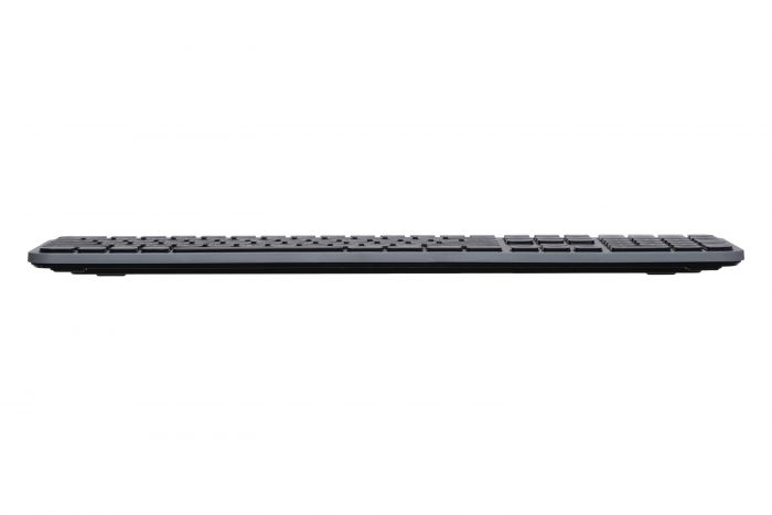 Клавіатура мембранна 2E KS240 110key, WL/BT, EN/UK/RU, сіро-чорний
