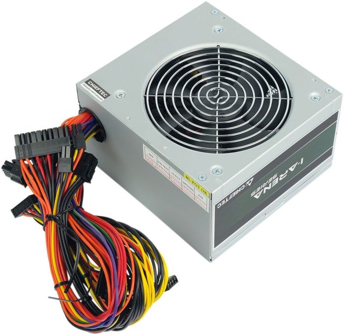 Блок живлення CHIEFTEC iArena  (500W), >85%, 120мм, 1xMB 24pin(20+4), 1xCPU 8pin(4+4), 2xMolex, 3xSATA, 1xPCIe 8pin(6+2), Bulk